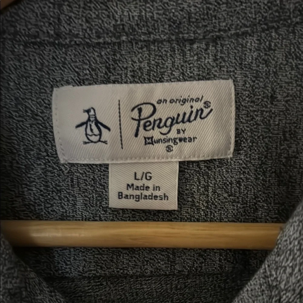 Original Penguin Gray Casual Button Down Shirt - Picture 3 of 4